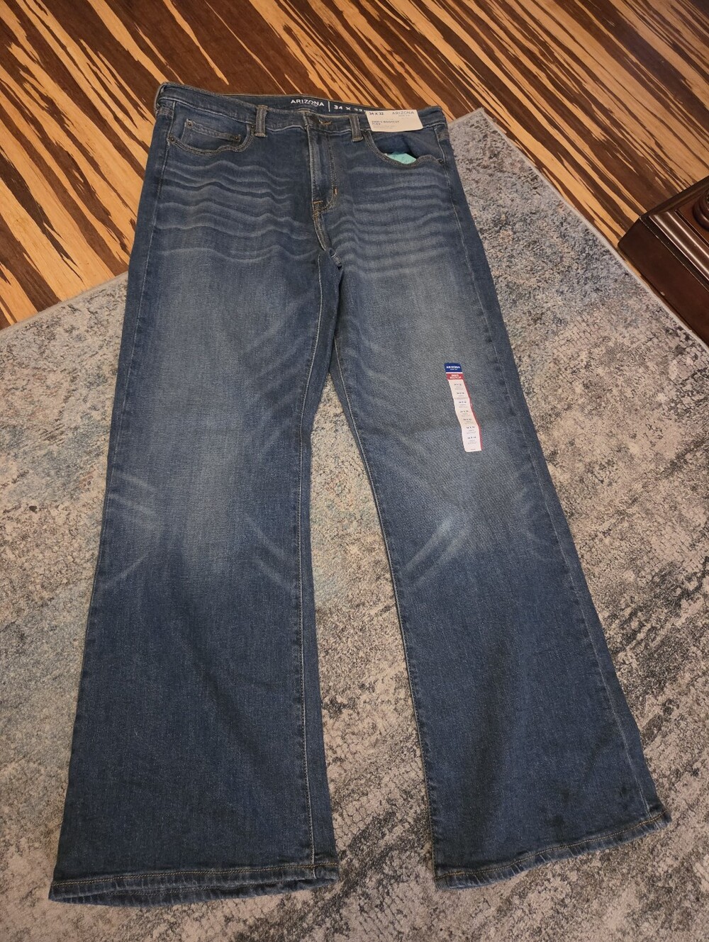 NWT Arizona Jean Co Men's 2000s Bootcut Flex Jeans 34x32 Medium Wash